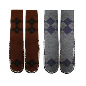 Men's 2-Pack Knitted Slipper Socks